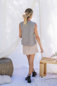 Chloe Tie Tank Navy