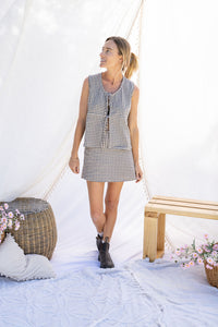Chloe Tie Tank Navy