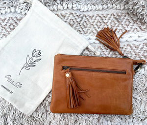 LD Mini Clutch Distressed Tan