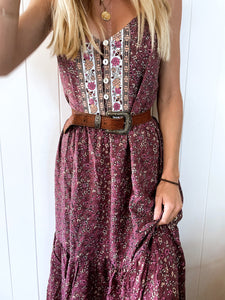 Kara Dress - Plum Daisy