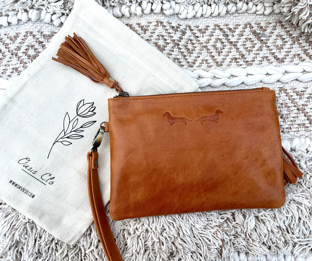 LD Mini Clutch Distressed Tan