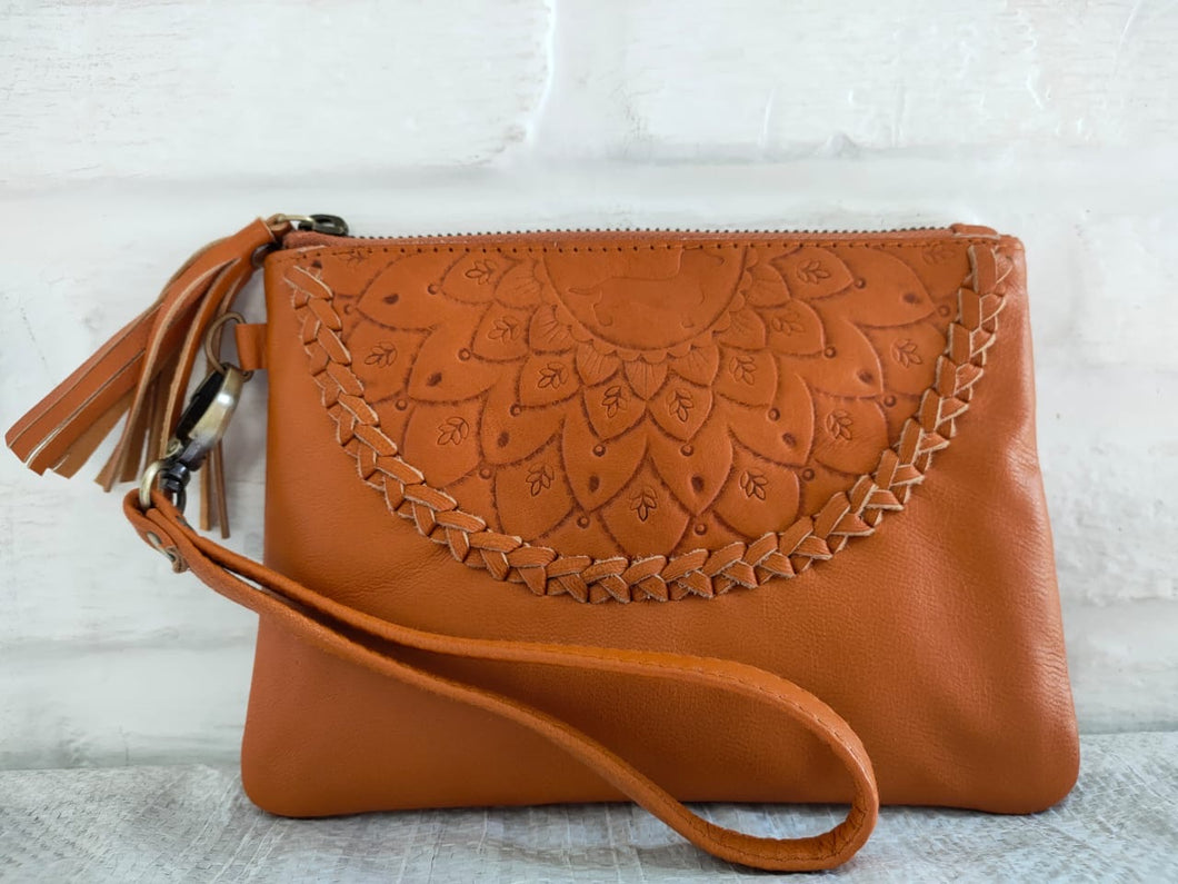 LD Mandala Mini Clutch - Tan