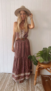 Kara Dress - Plum Daisy